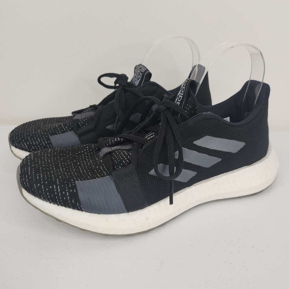 Adidas Senseboost Go Sneakers Mens 7.5 Black Grey Running Gymcore Techwear